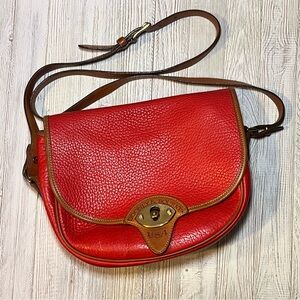 Dooney & Bourke Red and Brown Crossbody Bag